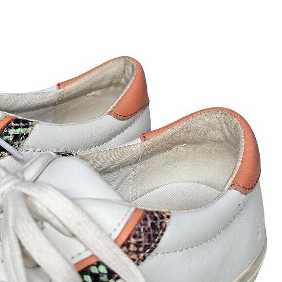 Madewell Sidewalk Low-Top Sneakers in‎ Snake Embossed Leather: Wave Edition 8.5 - Picture 8 of 14